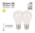 LED-filamentpærer 1,8 W E27 - 2-pk.